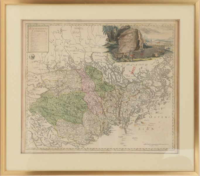 Karta, "Charta öfver Södermanland", Erik Geringius (1707-1747)