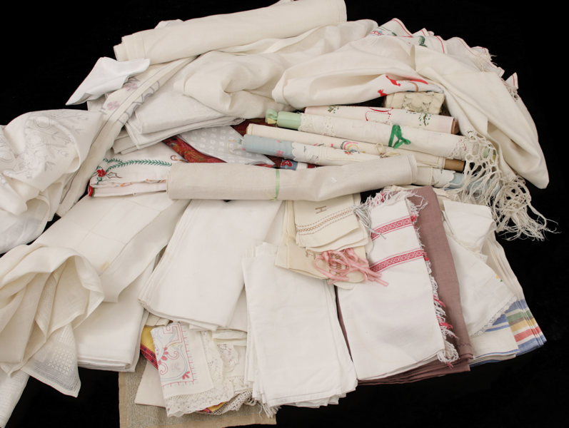 Stort parti textilier