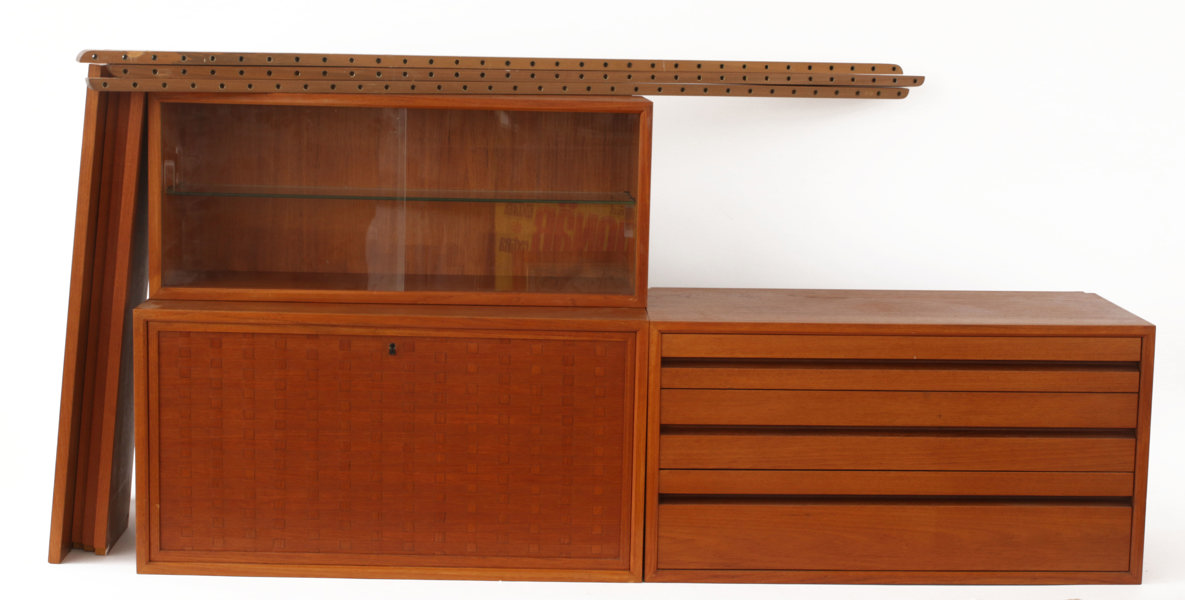 Delar till hyllsystem, "Royal system", Paul Cadovius, Danmark, 1960-tal