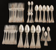 Bestickservisdelar 71st, silver, "Gammal Fransk", GAB, Stockholm, bl.a. 1909