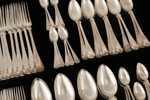Bestickservisdelar 71st, silver, "Gammal Fransk", GAB, Stockholm, bl.a. 1909