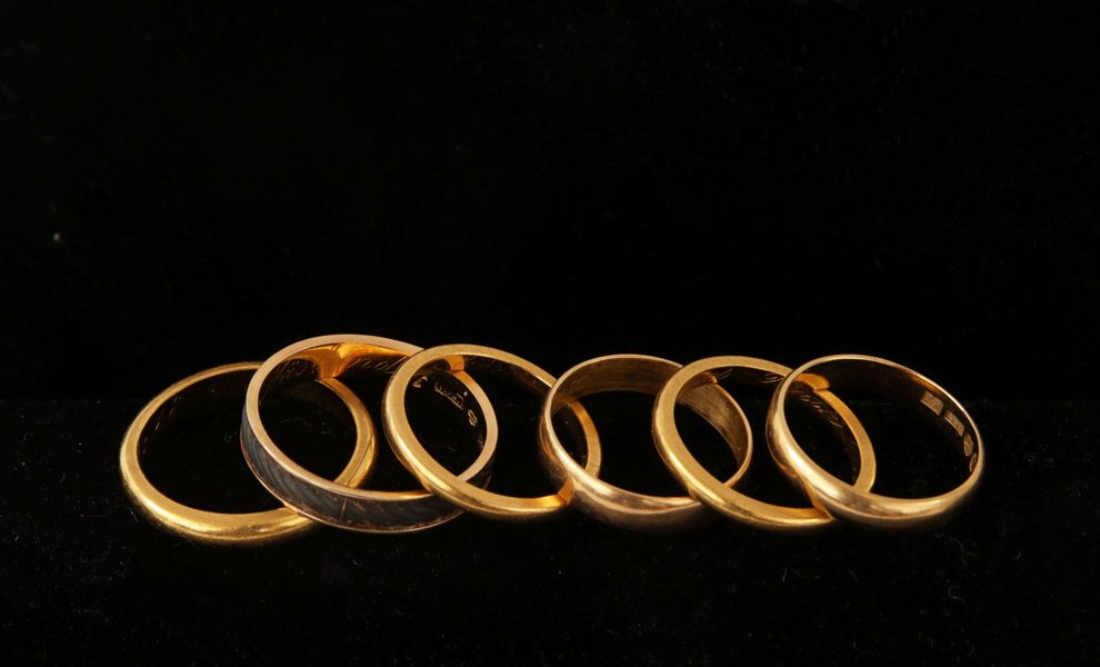 Guldringar 3st
