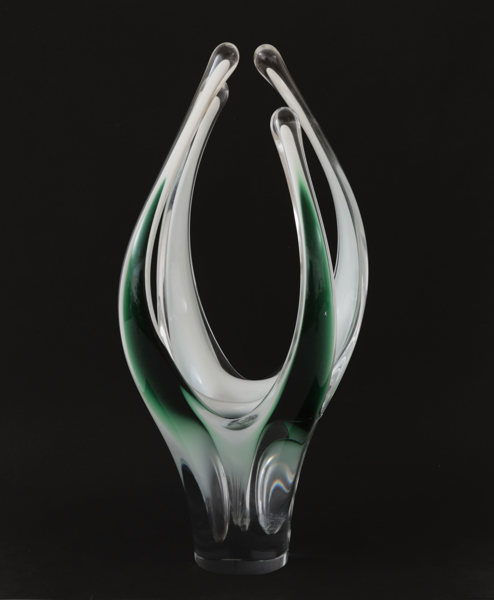 Vas, "Coquille", Paul Kedelv för Flygsfors, daterad 1963