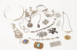 Parti smycken, bl.a. i silver
