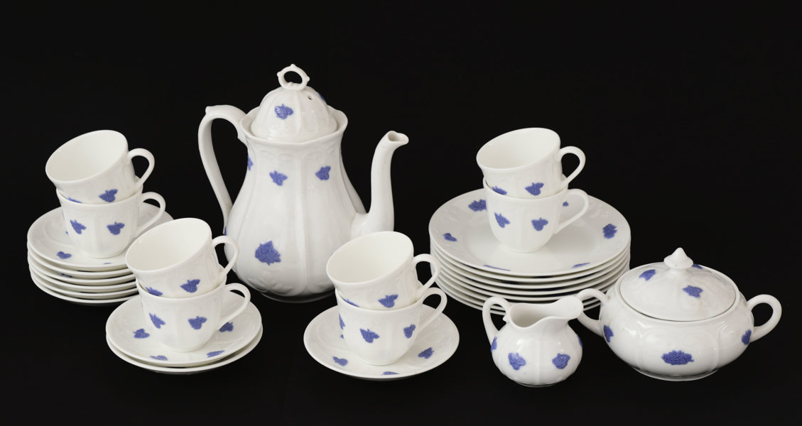 Kaffeservisdelar, "Blå blom", Gustavsberg