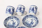 Kaffekoppar med fat 3st, Kina, Qianlong, 1700-tal