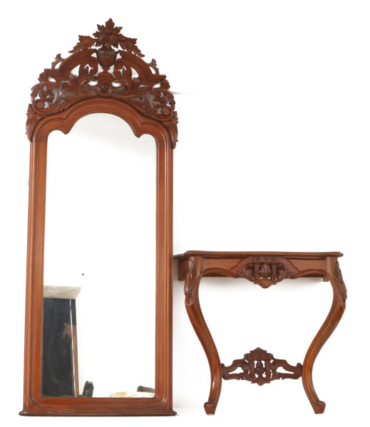 Spegel med konsolbord, nyrokoko, 1800-talets andra hälft