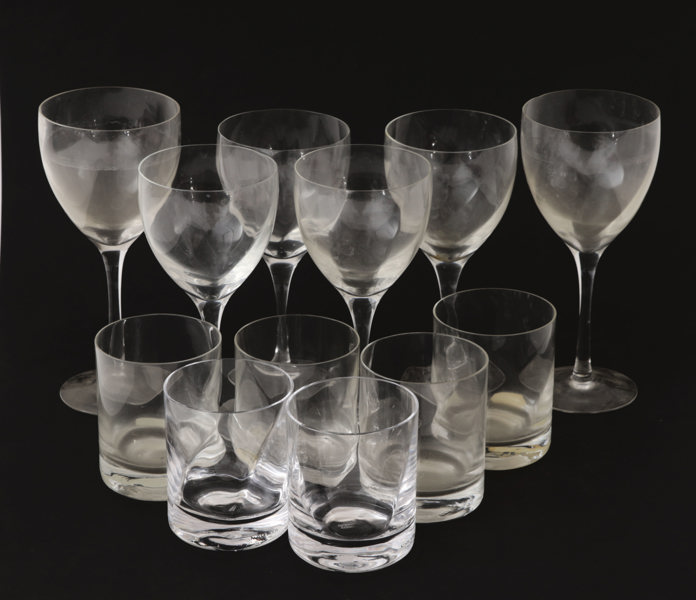 Glas 12 delar, bl.a. "Chateau", Kosta