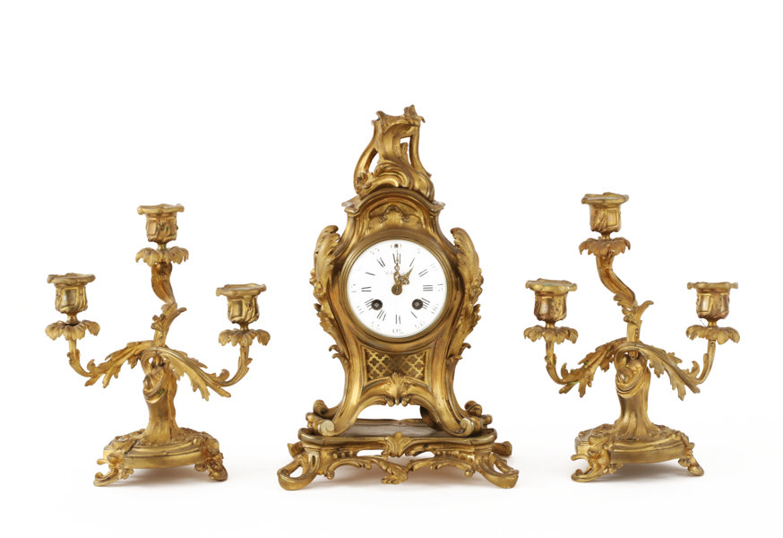 Bordsur med kandelabrar, Louis XV stil, Frankrike, 1800-talets slut