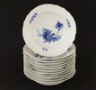 Djupa tallrikar 12st, "Blå blomster", Royal Copenhagen