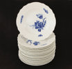 Mattallrikar 14st, "Blå blomster", Royal Copenhagen