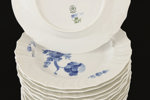Mattallrikar 14st, "Blå blomster", Royal Copenhagen