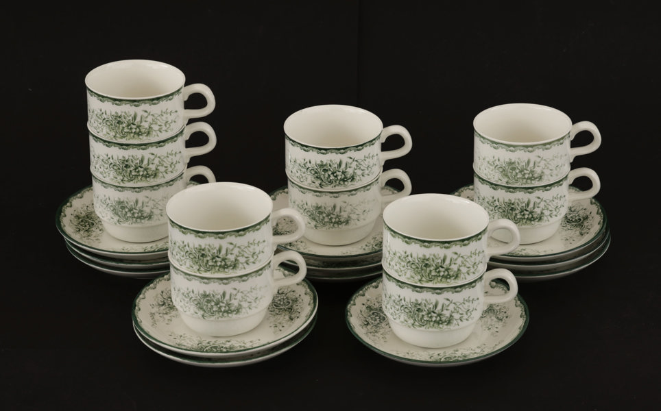 Kaffeservisdelar, "Grön Anna", Rörstrand