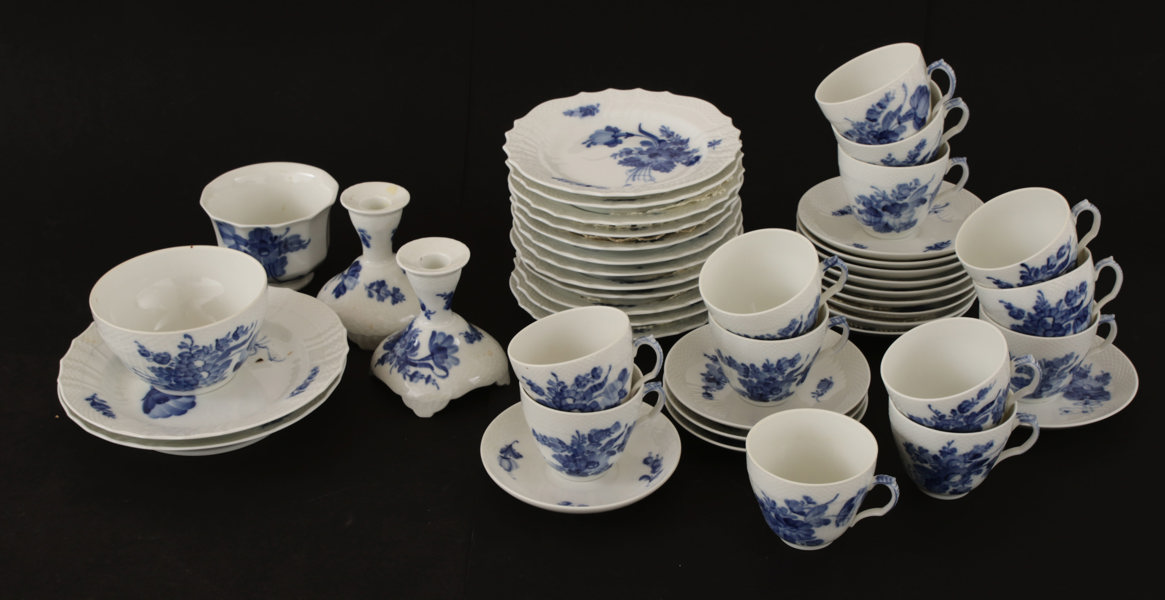 Servisdelar, "Blå blomster", Royal Copenhagen, Danmark