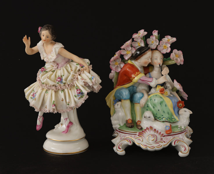 Figuriner 2st, bl.a. Herend, Ungern