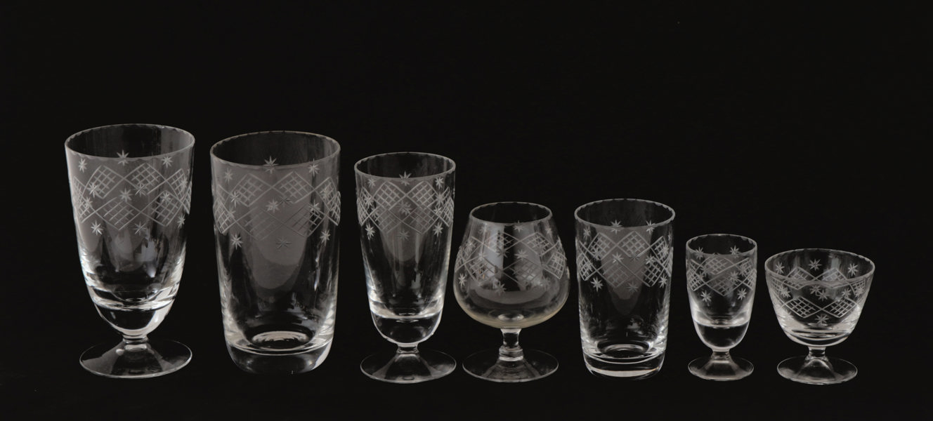 Glasservisdelar 83st, 1900-talets första hälft