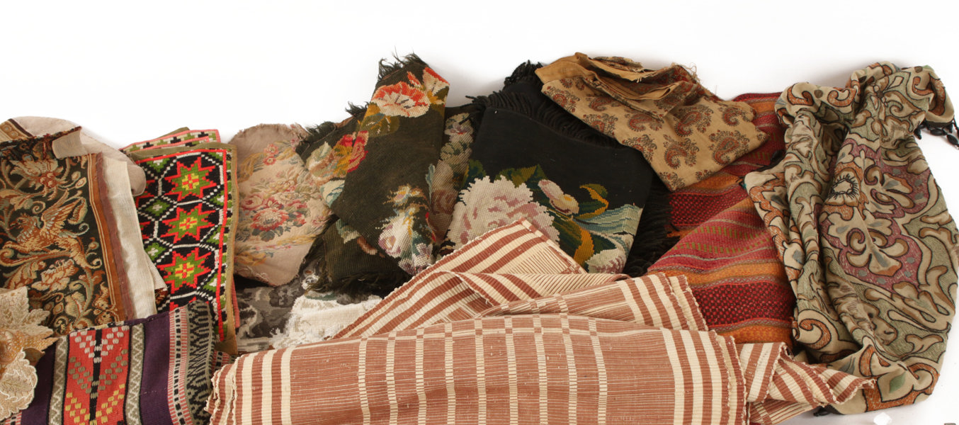 Parti textilier, bl.a. 18/1900-tal