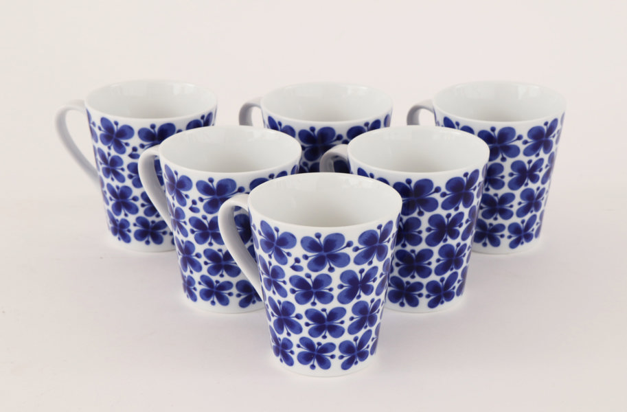 Muggar 6st, "Mon Amie", Rörstrand, 2000-tal