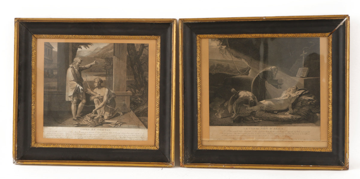 Kopparstick 2st, J.P. Simon, 17/1800-tal