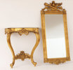 Spegel med konsolbord, rokokostil, 1800-talets andra hälft