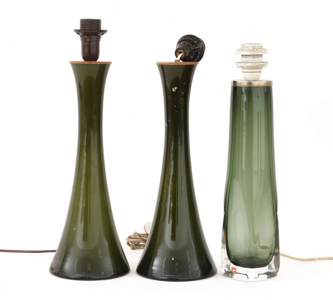 Bordslampor 3st, 1900-talets andra hälft