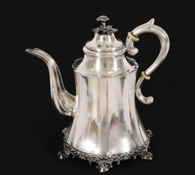 Kaffekanna i silver, 1854