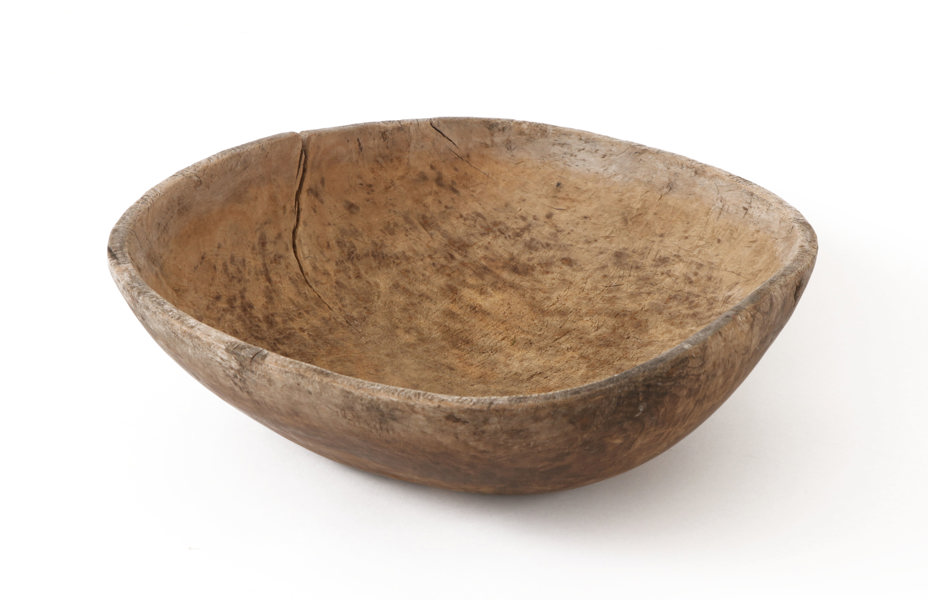 Knotskål, allmoge, daterad 1877