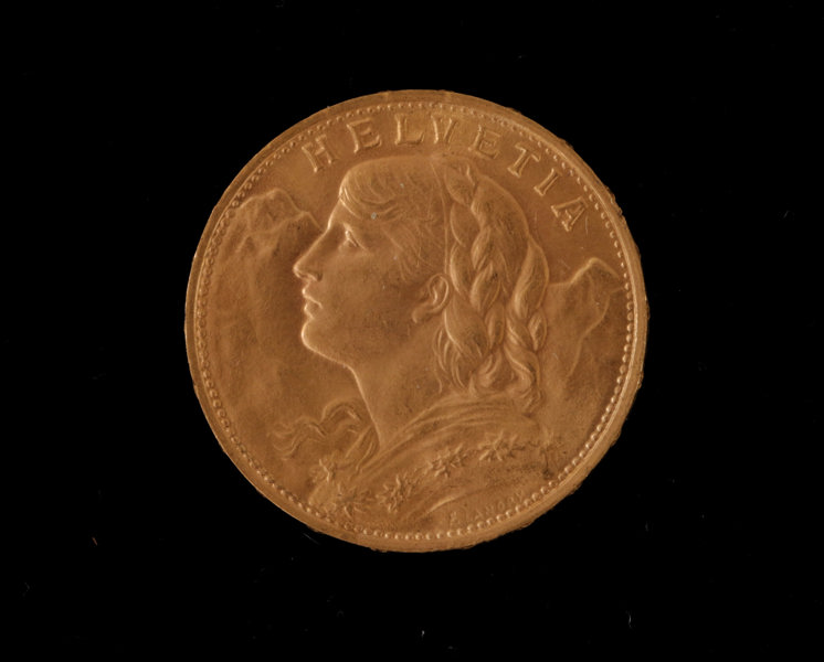 Guldmynt, 20 francs, Schweiz, 1922
