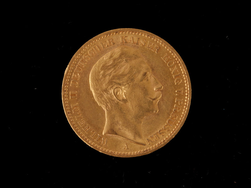 Guldmynt, 20 mark, William II, Preussen, år 1900