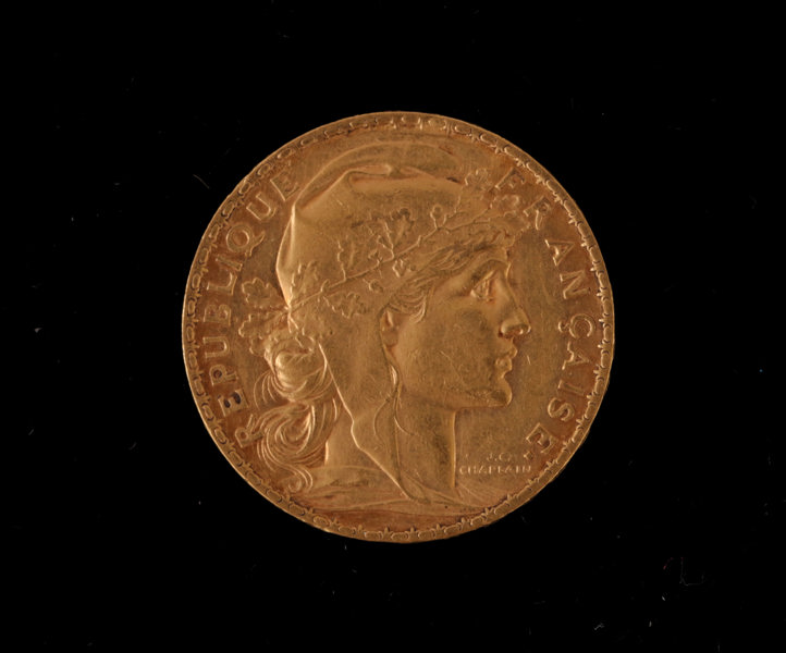 Guldmynt, 20 Francs, Frankrike, 1906
