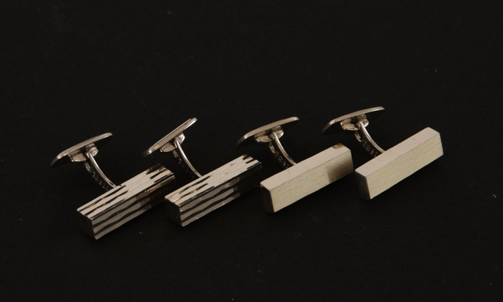 Manschettknappar 2 par, silver