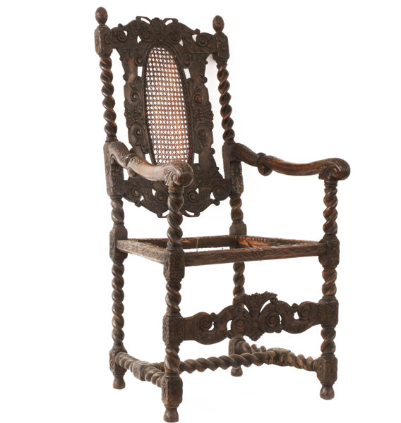 Karmstol, Charles II, England, 1600-talets slut