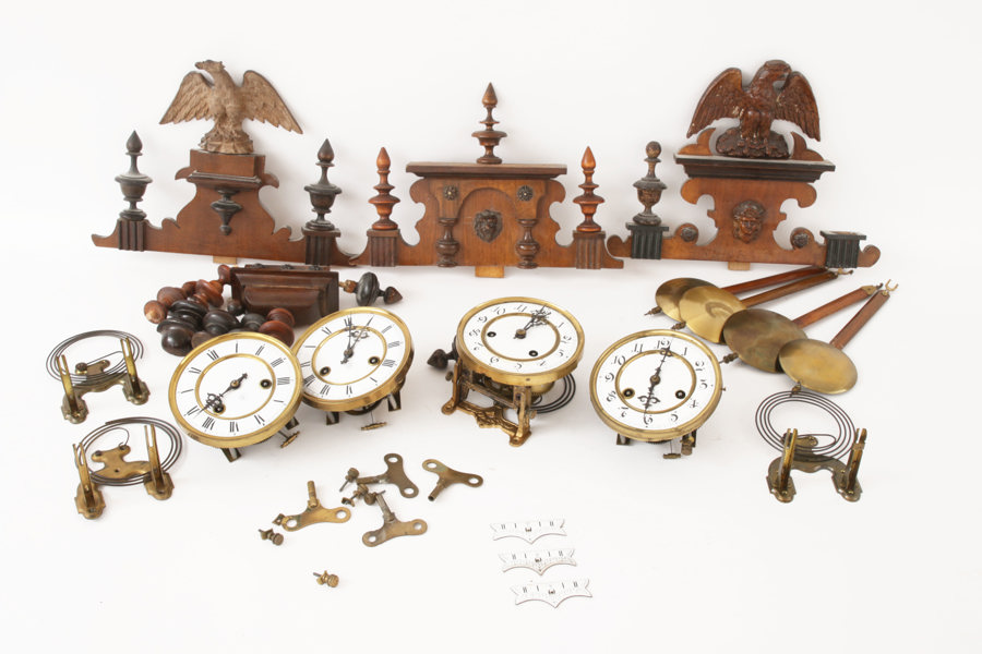 Parti klockdelar, 18/1900-tal