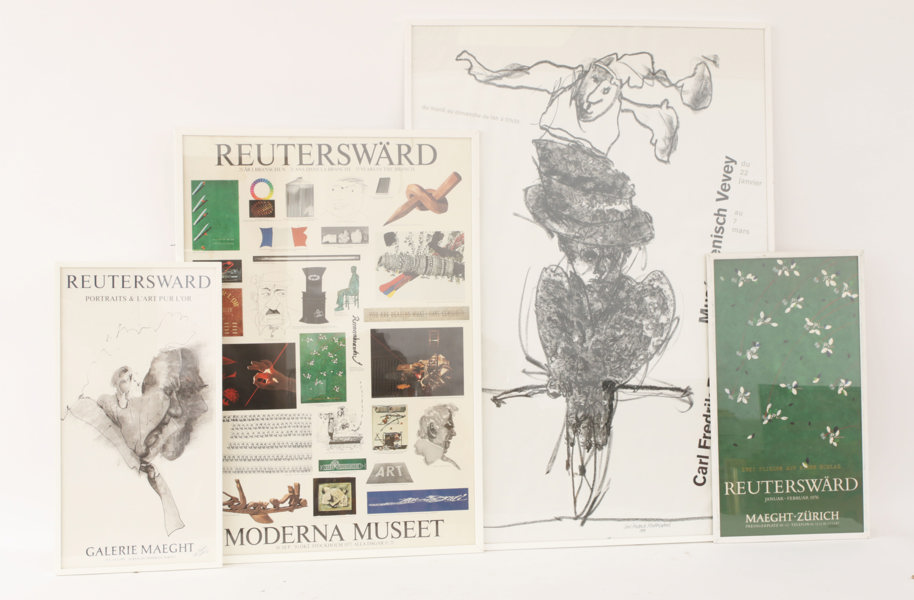 Utställningsaffischer 4st, Carl Fredrik Reuterswärd