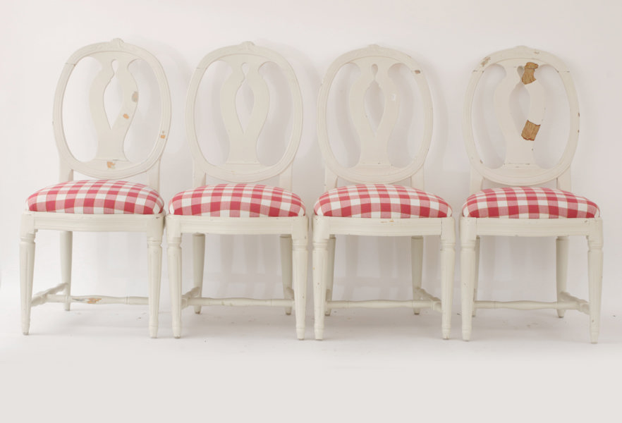 Stolar 4st, gustaviansk stil, 1800-tal