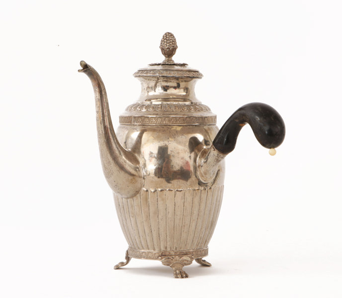 Kaffekanna i silver, empire, 1836