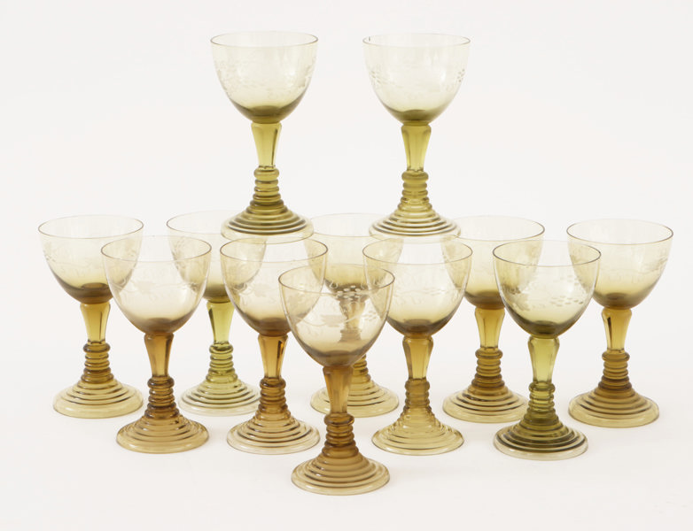 Vinglas 12st, 1900-talets första hälft