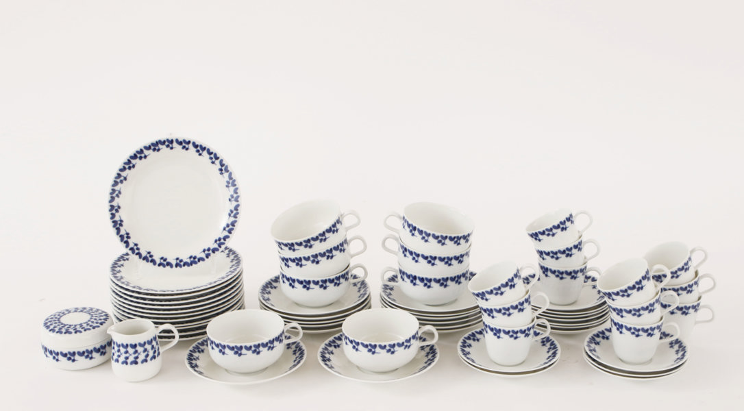 Te- och kaffeservisdelar, "Swedish Blue", Rörstrand