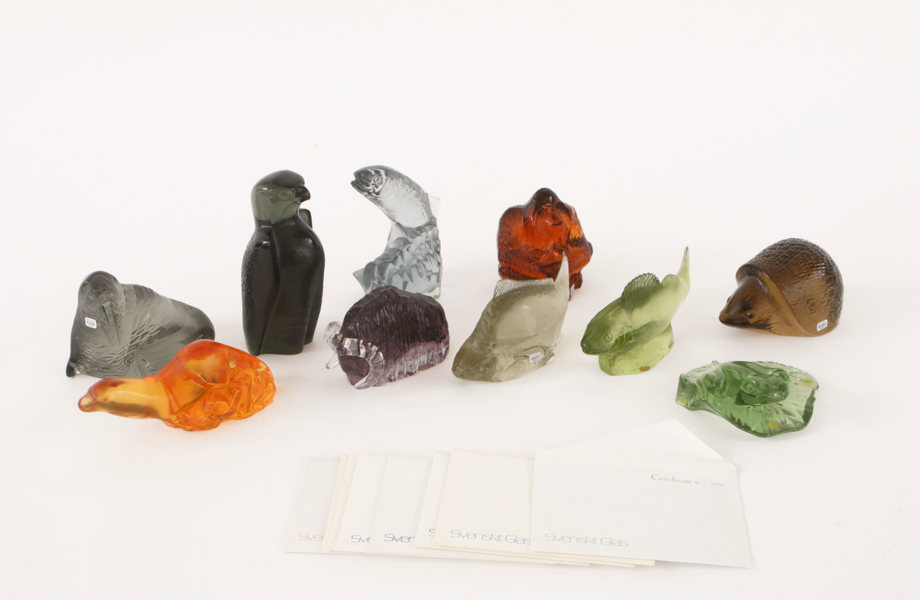 Figuriner 10st, Paul Hoff för Kosta