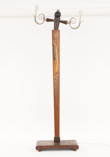 Golvlampa, Birger Ekman för Mjölby Intarsia, 1930/40-tal