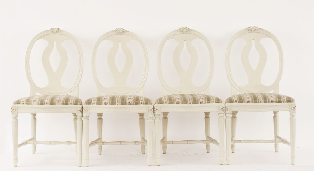 Stolar 4st, gustaviansk stil, 1900-tal