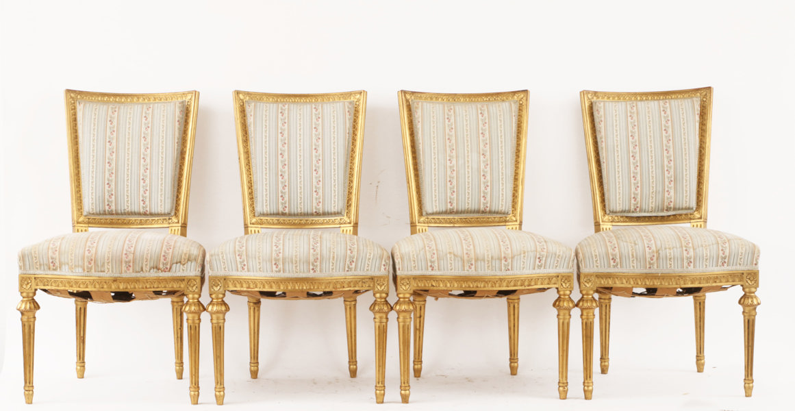 Stolar 4st, gustaviansk stil, 1900-tal