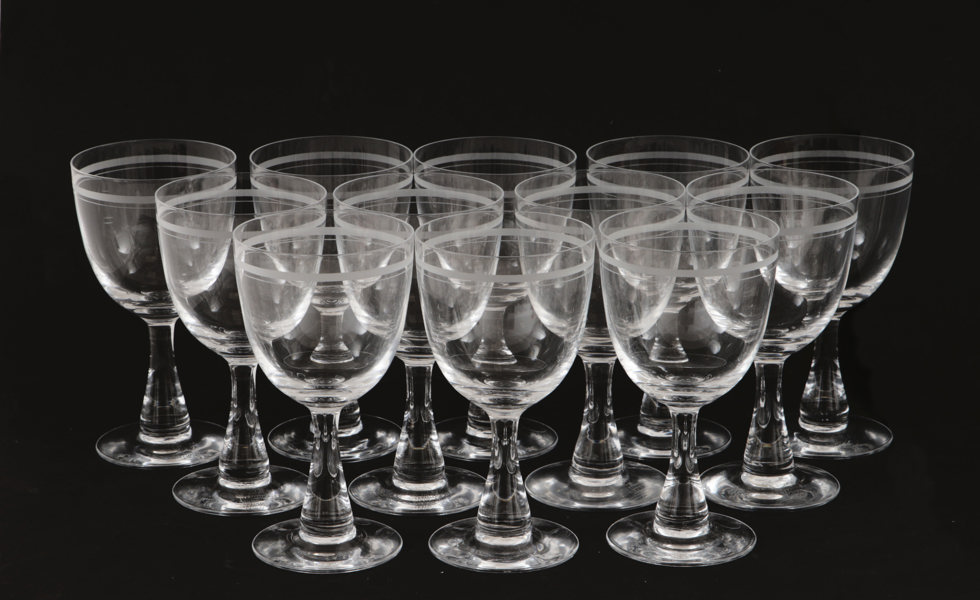 Rödvinsglas 12st, Rydbergsmodell, Ingegerd Råman för Skruf