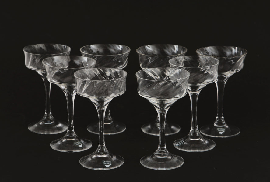 Likörglas 8st, "Helena", Gunnar Cyrén för Orrefors