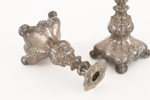 Ljusstakar ett par, silver, rokokostil, GAB, Stockholm, 1900-tal