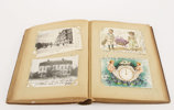 Brevkortsalbum med ca.153st vykort, 1900-talets första hälft