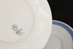 Mattallrikar 12st, "Vifte Blå", Arnold Krogh för Royal Copenhagen
