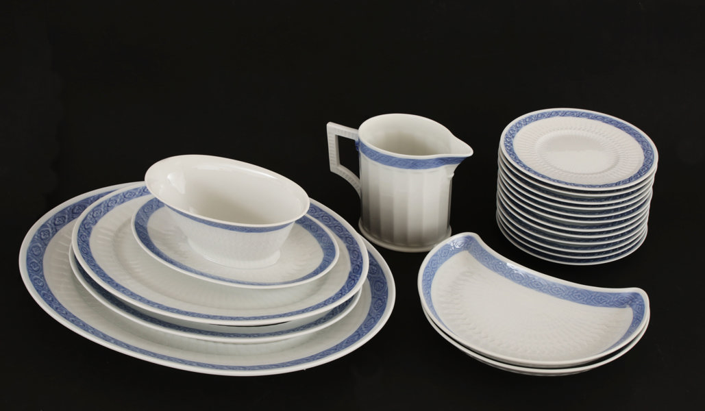 Servisdelar, "Vifte Blå", Arnold Krogh för Royal Copenhagen