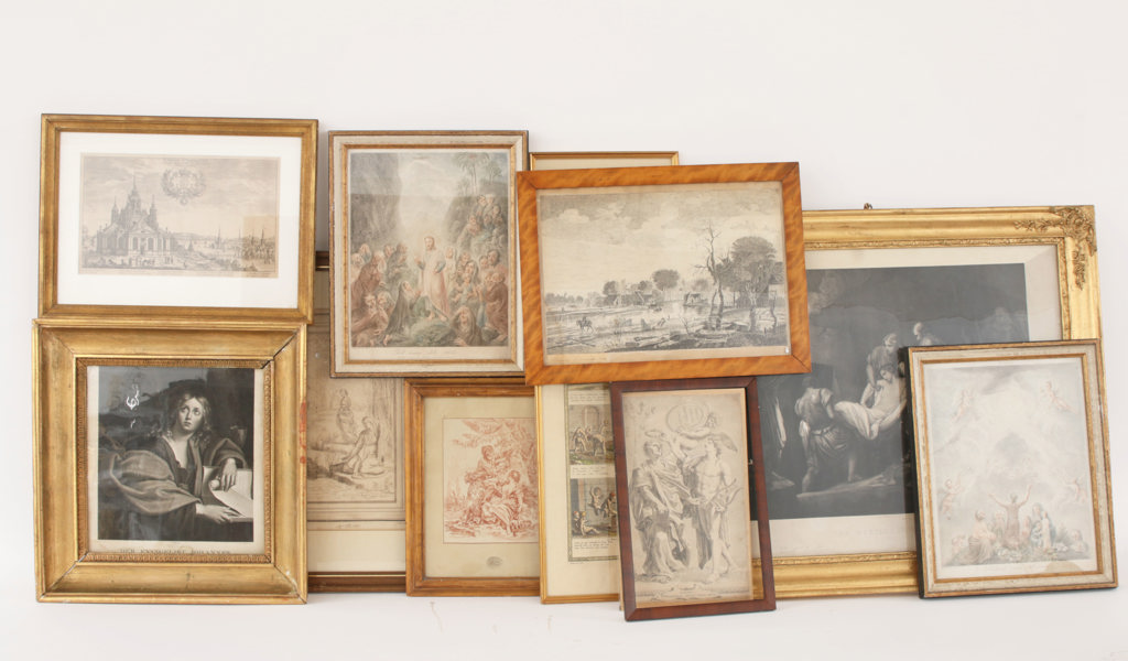 Antik grafik och teckningar 10 delar