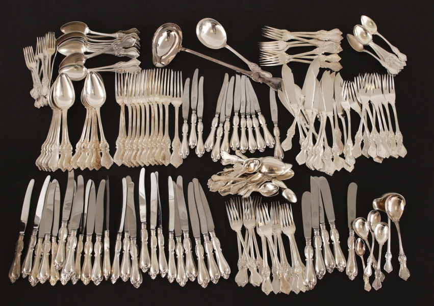 Bestickuppsättning, "Olga", nysilver